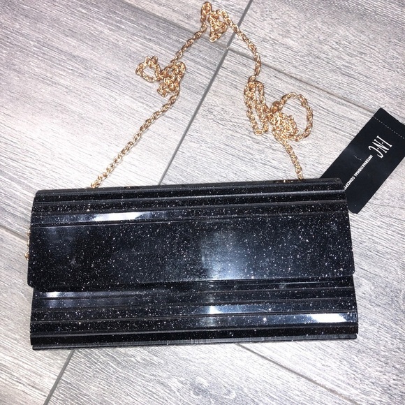 Inc Marietta Elongated Glitter Evening Clutch - Picture 1 of 5